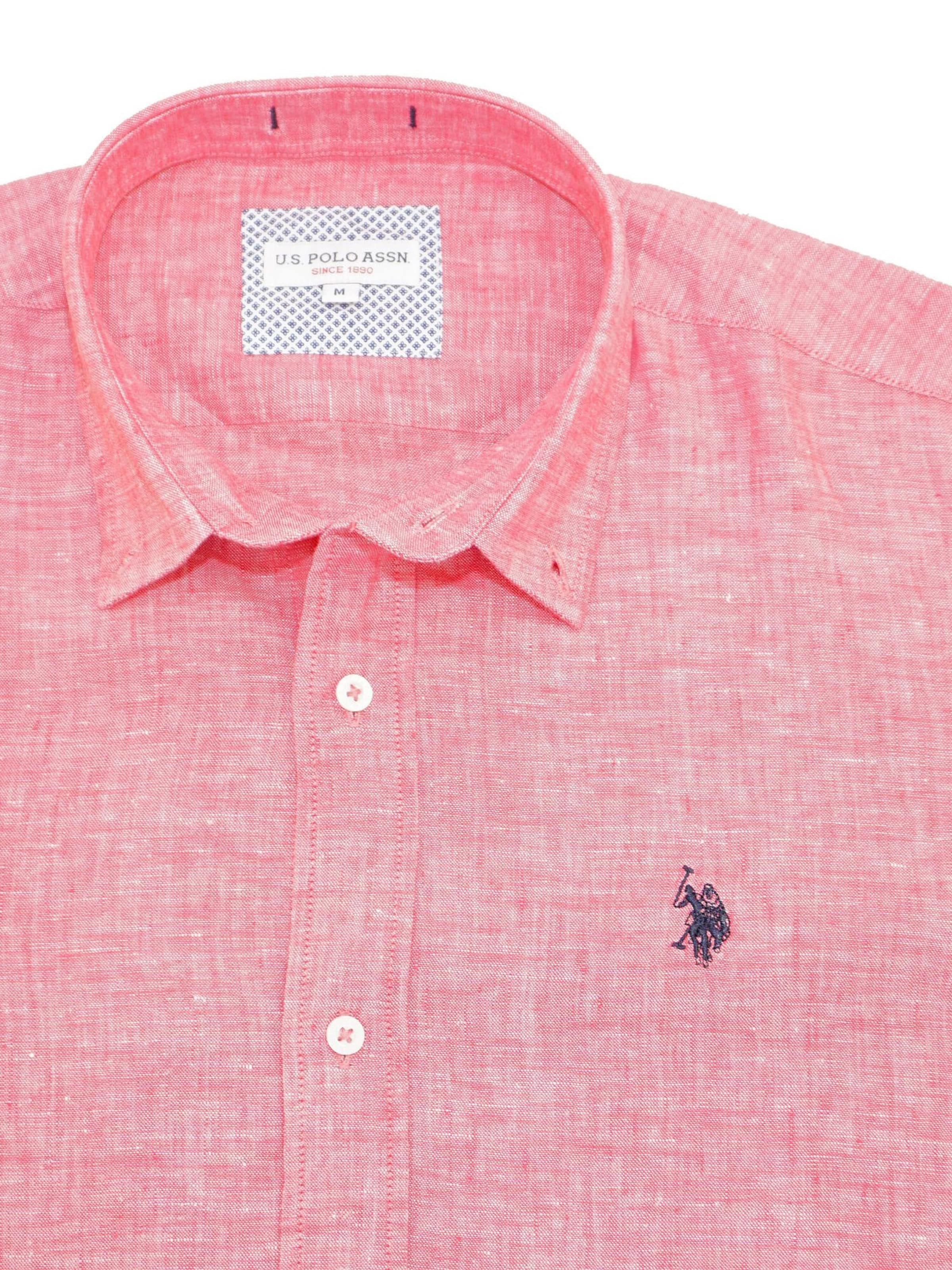 Coupe regular Chemise U.S. POLO ASSN. en rose