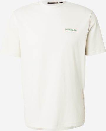 Tricou 'S-YOSE' de la NAPAPIJRI pe alb: față
