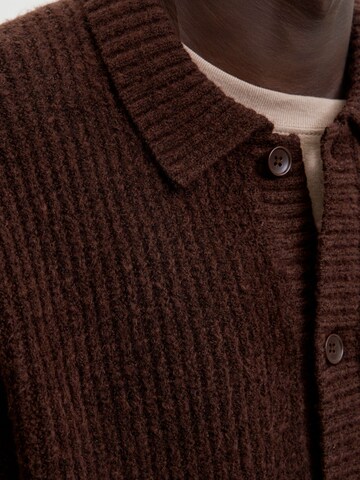JACK & JONES Knit cardigan in Brown