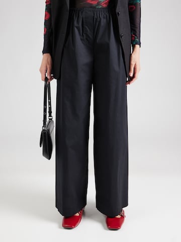 Staud Wide leg Παντελόνι 'BONFIRE' σε μαύρο: μπροστά
