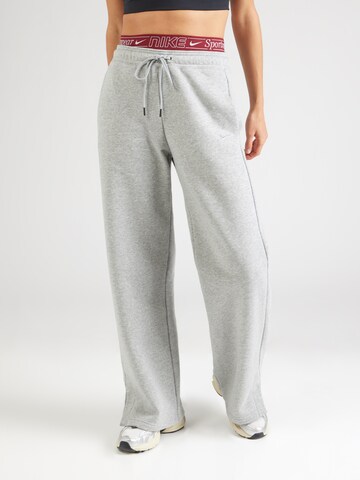 Nike Sportswear Szeroka nogawka Spodnie 'PHNX FLC' w kolorze szary: przód