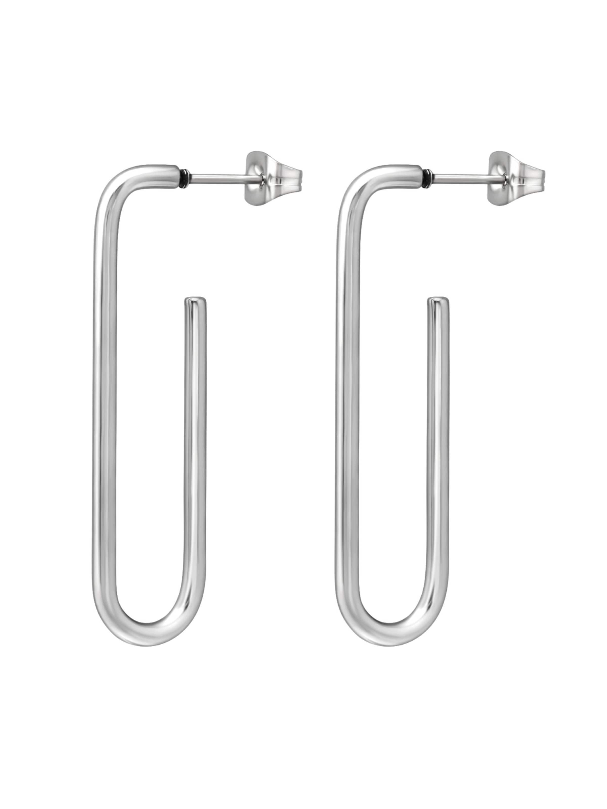 Maxte Earrings in Silver: front