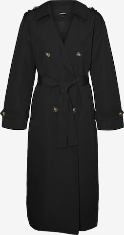 Vero Moda Curve Mantel 'VMCChloe' in Schwarz: Vorderseite