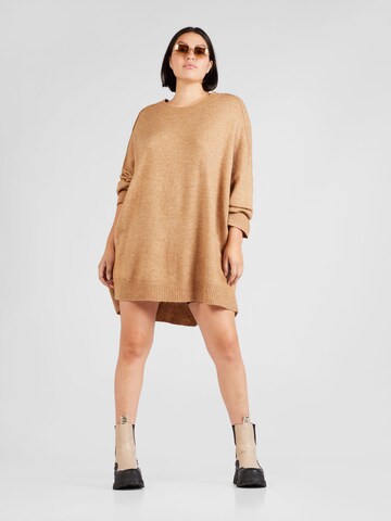 ONLY Carmakoma Sweater 'CAREMILIA' in Brown