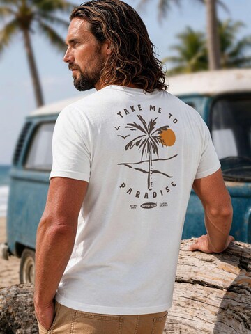 Neverless Shirt 'Take me to Paradise' in White