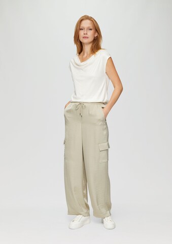 Wide Leg Pantalon cargo s.Oliver BLACK LABEL en beige