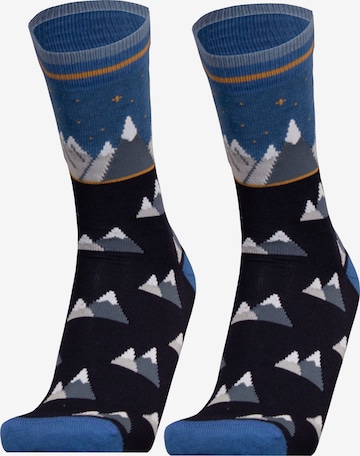 UphillSport Socks 'MOUNTAINS' in Blue