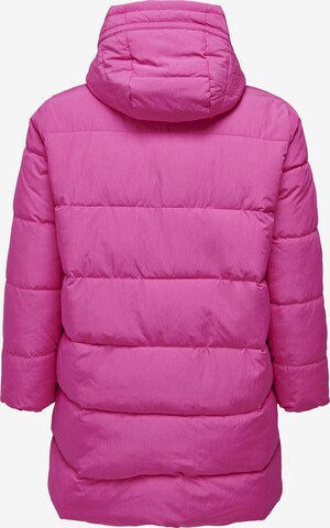 ONLY Carmakoma Wintermantel in Roze