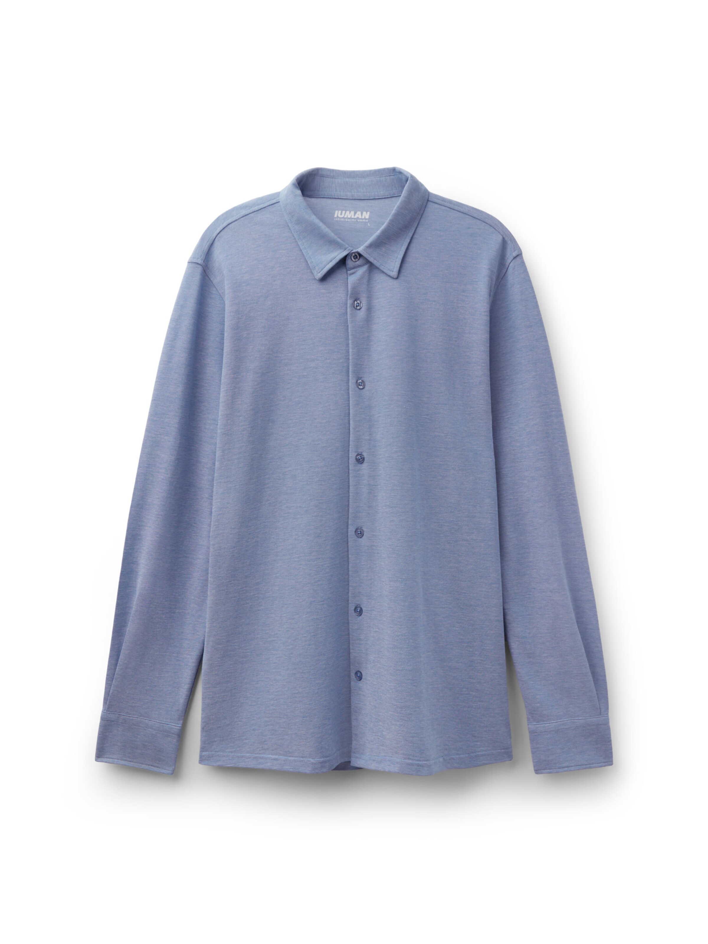 IUMAN Intimissimi Button Up Shirt in Blue: front
