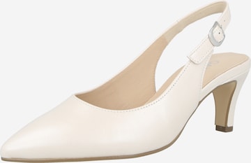 Escarpins à bride arrière GABOR en blanc : devant