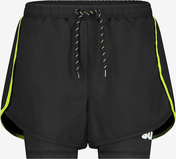 SUPERREBEL® GEAR Regular Sporthose 'Iingrid' in Schwarz: Vorderseite