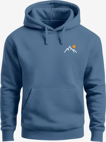 Neverless Sweatshirt 'Mountain Sun' in Blau: Vorderseite
