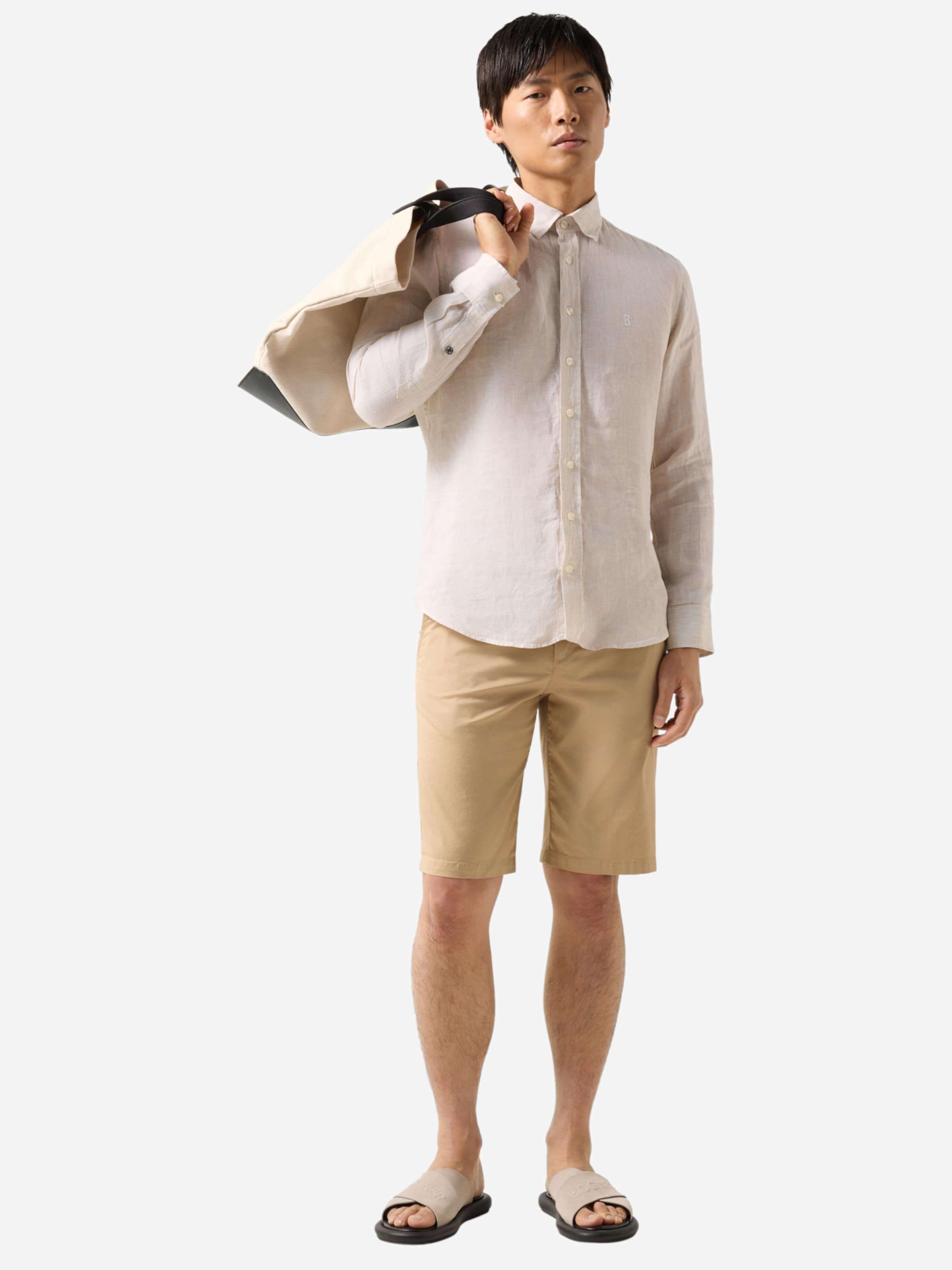 BOGNER Regular Fit Hemd 'Timi' in Beige