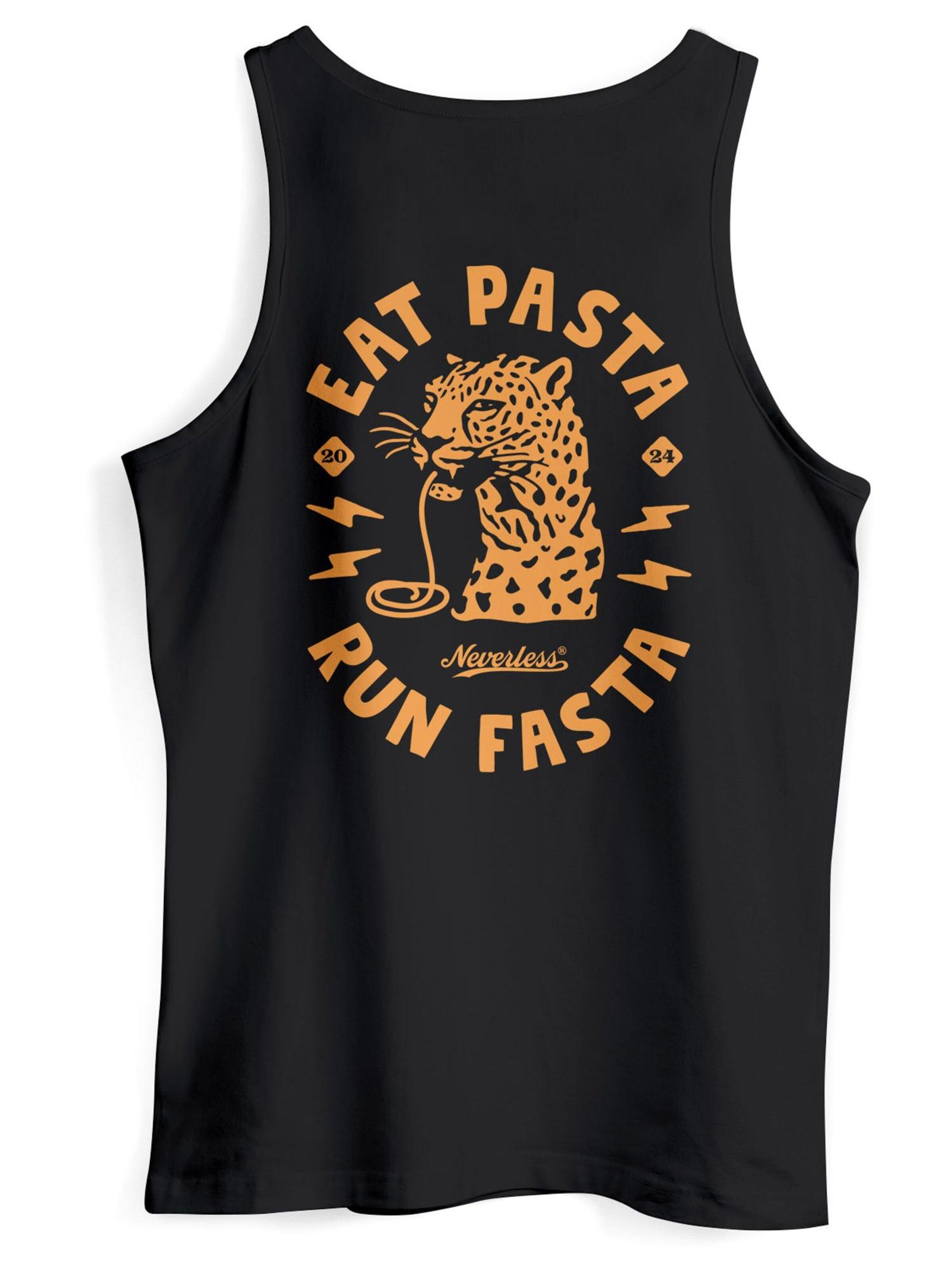 Neverless Shirt 'Eat pasta' in Black