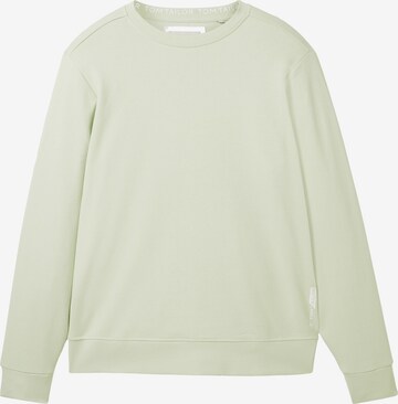 Sweat-shirt TOM TAILOR en vert : devant