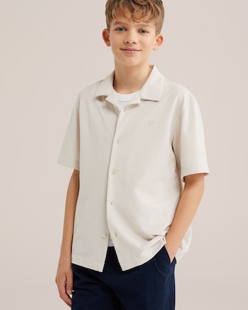 WE Fashion Средняя посадка Рубашка в Бежевый: спереди