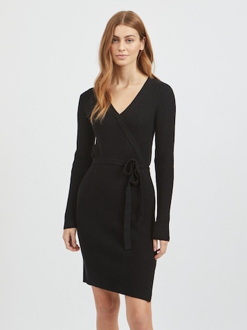 VILA Knitted dress 'Ril' in Black: front