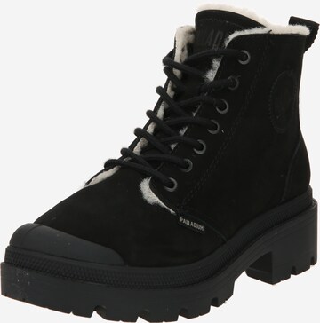 Palladium Lace-Up Ankle Boots 'BASE' in Black: front