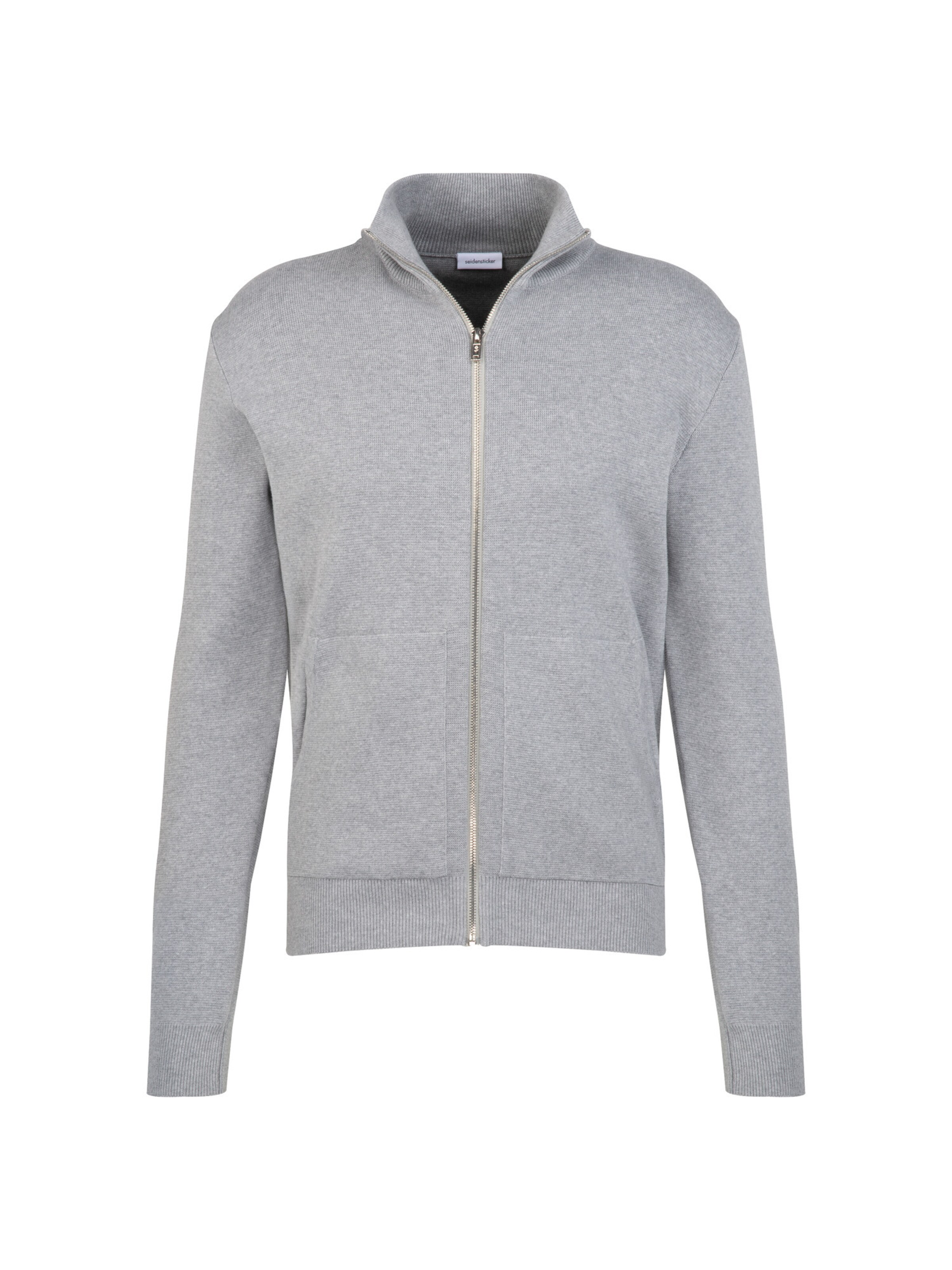 SEIDENSTICKER Strickjacke in Grau: Vorderseite