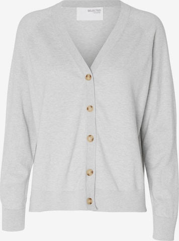 SELECTED FEMME Knit Cardigan in Grey: front