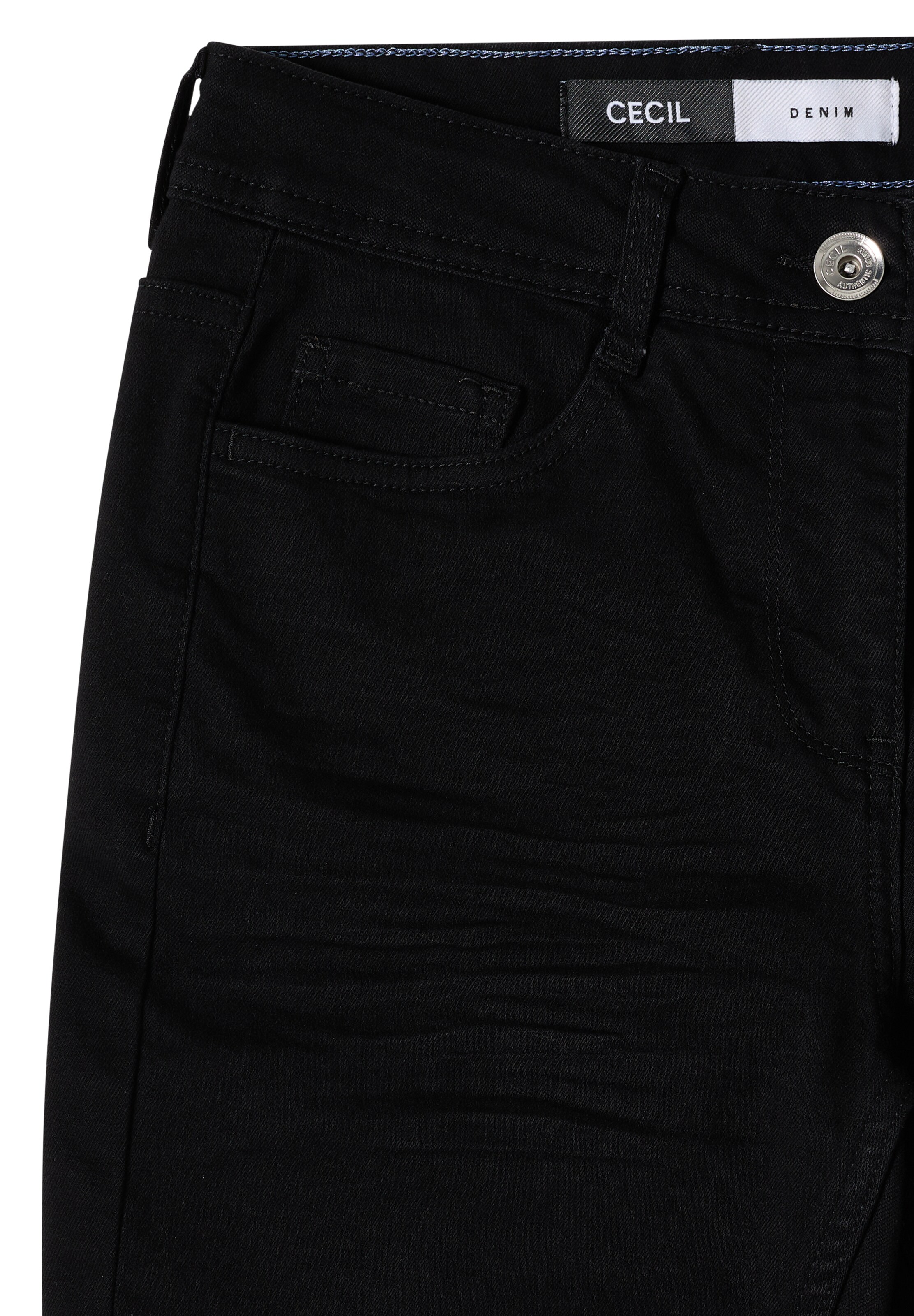 CECIL Slimfit Jeans in Schwarz