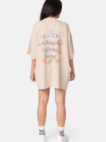 Worldclassca Oversized Shirt 'Oversize T-Shirt "LA SUNSET"' in Beige: front