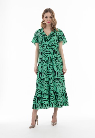 Robe 'Caneva' faina en vert : devant