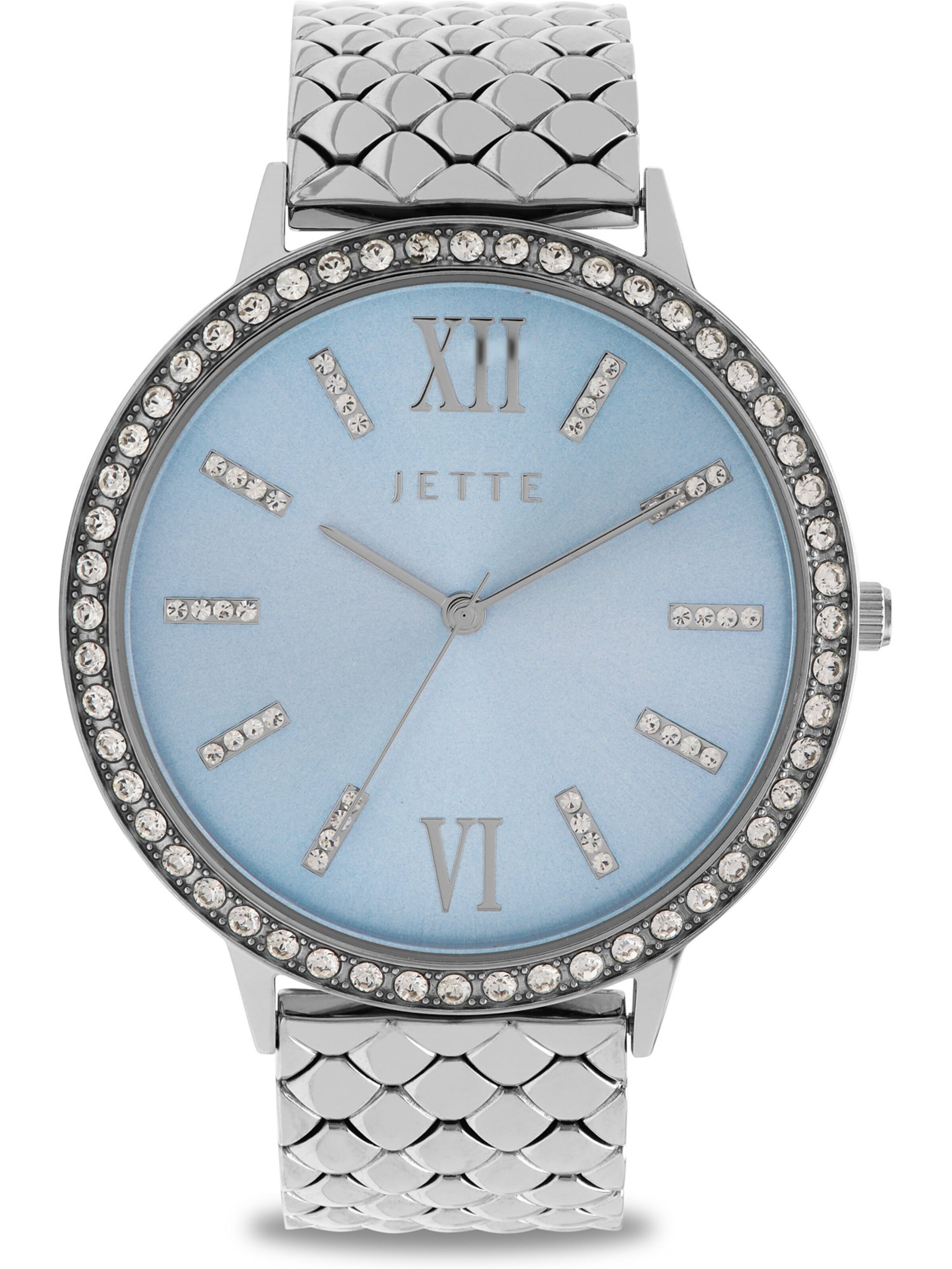 JETTE Analog Watch in Silver: front