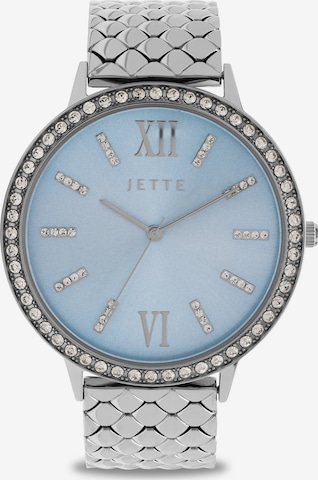 JETTE Analoguhr in Silber: Vorderseite