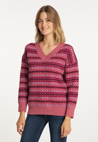 Pull-over usha BLUE LABEL en rouge : devant