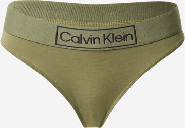 Calvin Klein Underwear - Tanga en verde: frente