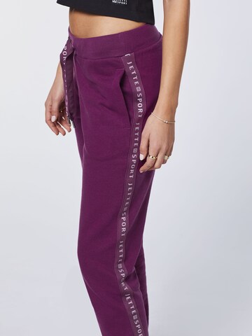 Jette Sport Tapered Pants in Purple