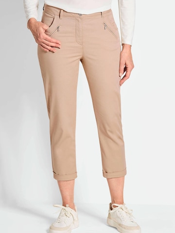 Goldner Loose fit Chino trousers in Beige