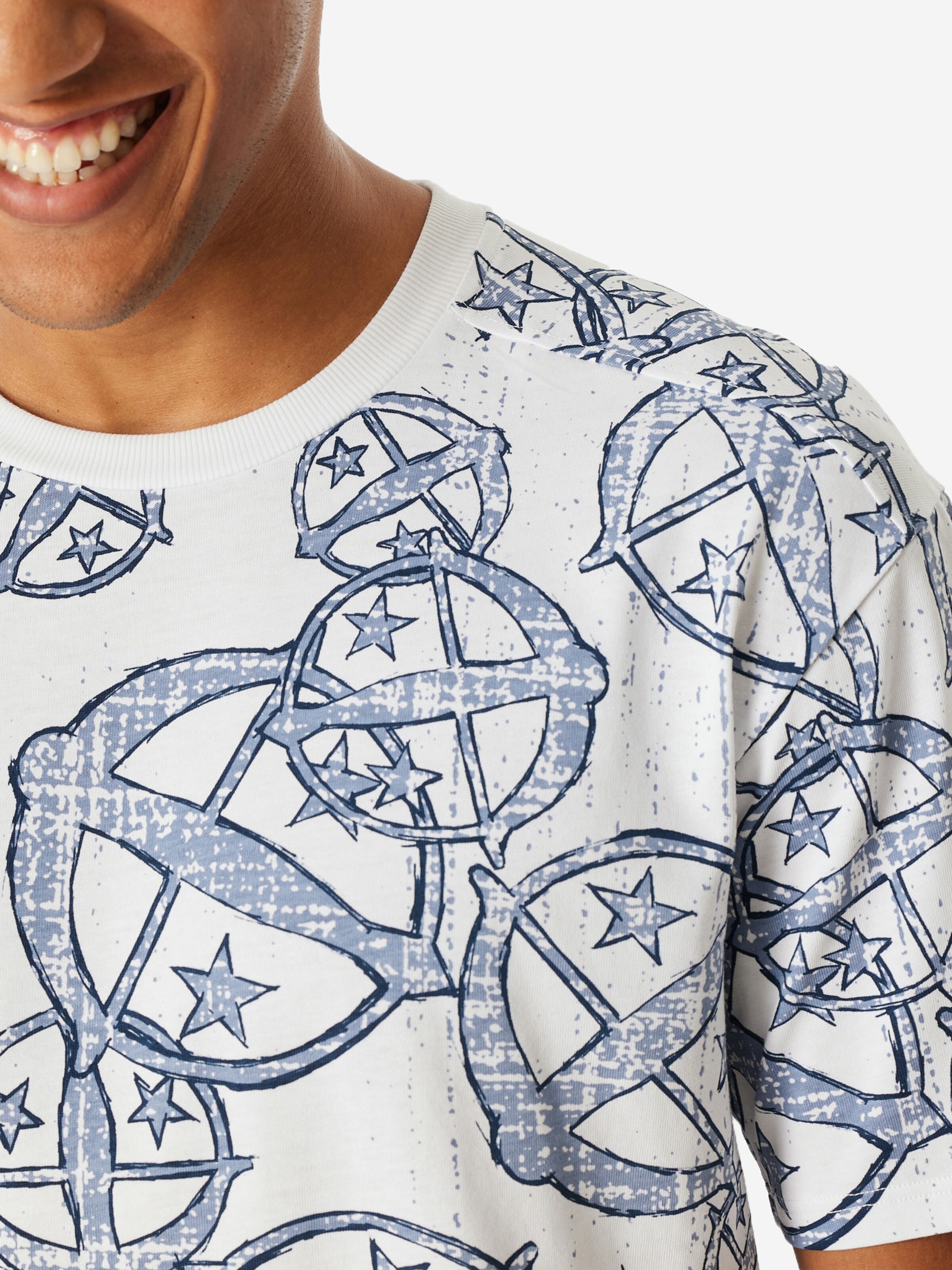 SCHIESSER Shirt ' SCHIESSER 150 YEARS ' in Blauw