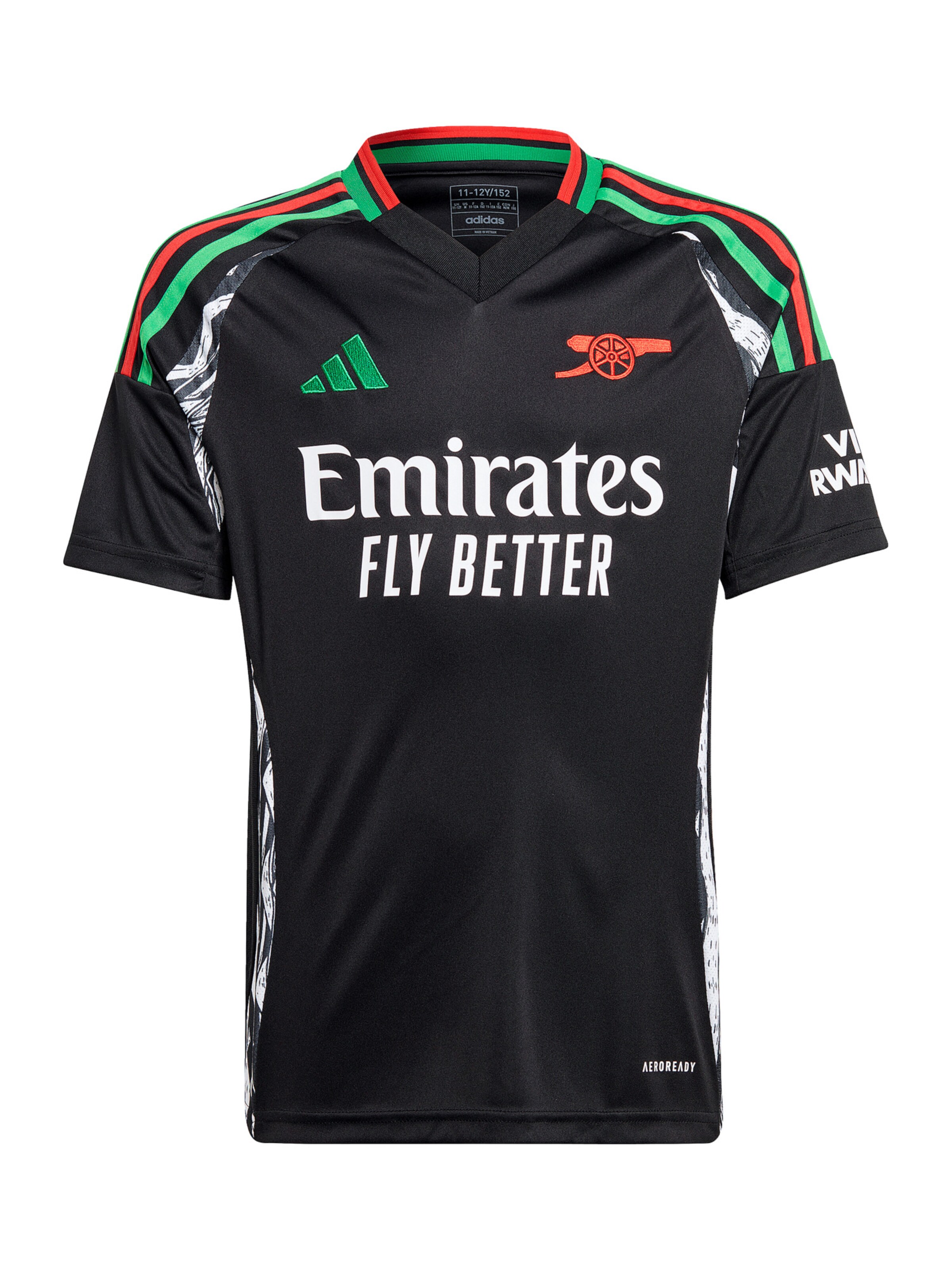 ADIDAS PERFORMANCE - Camiseta funcional 'Arsenal 24/25 Away' en negro: frente