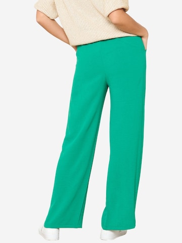 LolaLiza Široke hlačnice Hlače | zelena barva