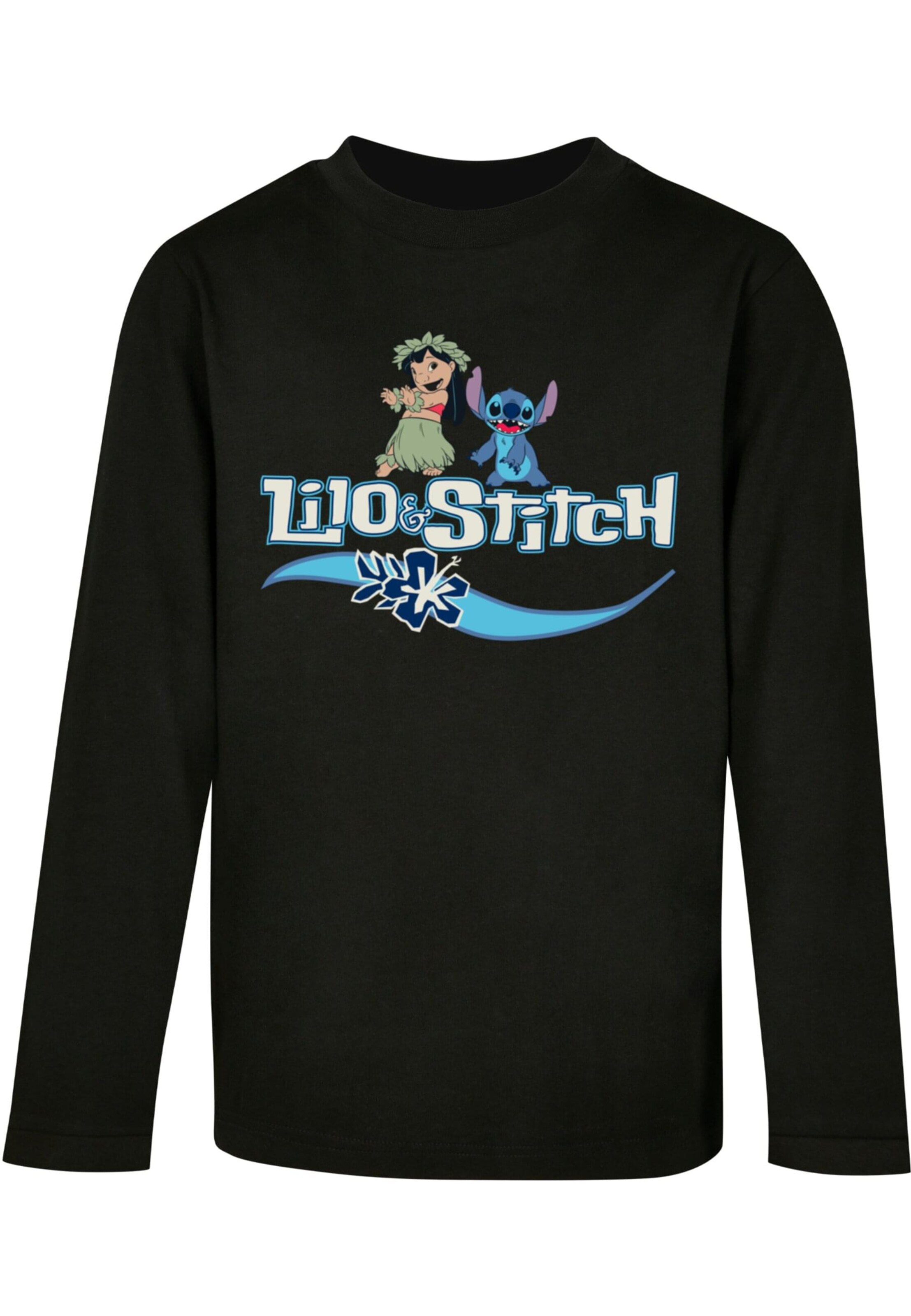 ABSOLUTE CULT Shirt 'Lilo And Stitch - Characters' in Schwarz: Vorderseite