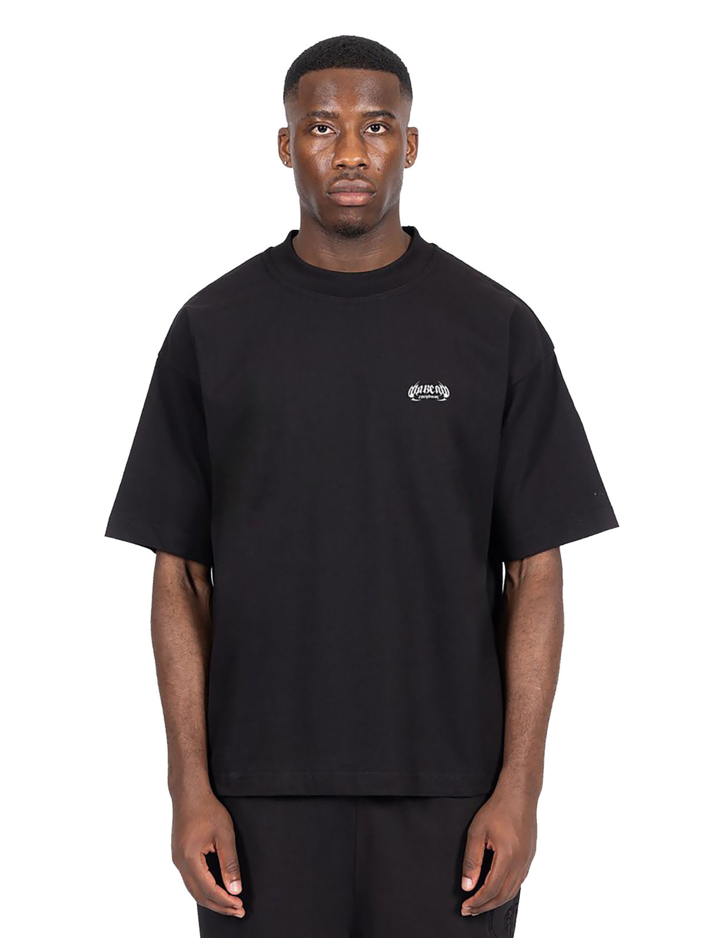 FAVELA Shirt 'Cyrillic Ou' in Black: front