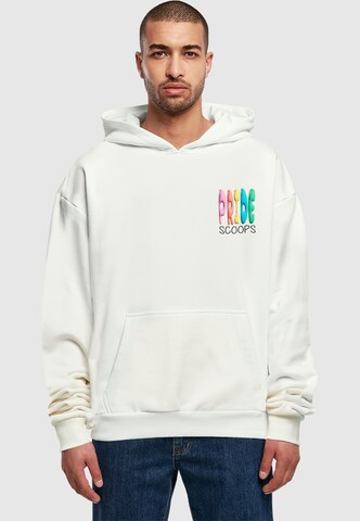 Merchcode Sweatshirt 'Pride Scoops' in Weiß