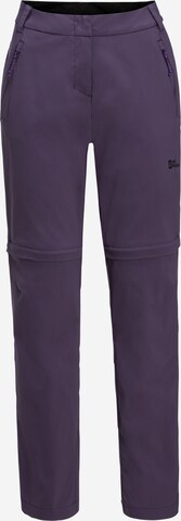 JACK WOLFSKIN - Regular Calças outdoor 'GLASTAL' em roxo: frente