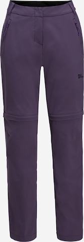 JACK WOLFSKIN Regular Outdoor Pants 'GLASTAL' in Purple: front