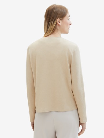 TOM TAILOR Knit Cardigan in Beige