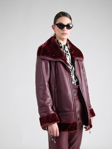 River Island Φθινοπωρινό και ανοιξιάτικο μπουφάν σε κόκκινο: μπροστά
