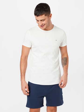 T-Shirt 'Jaspe' Tommy Jeans en blanc : devant