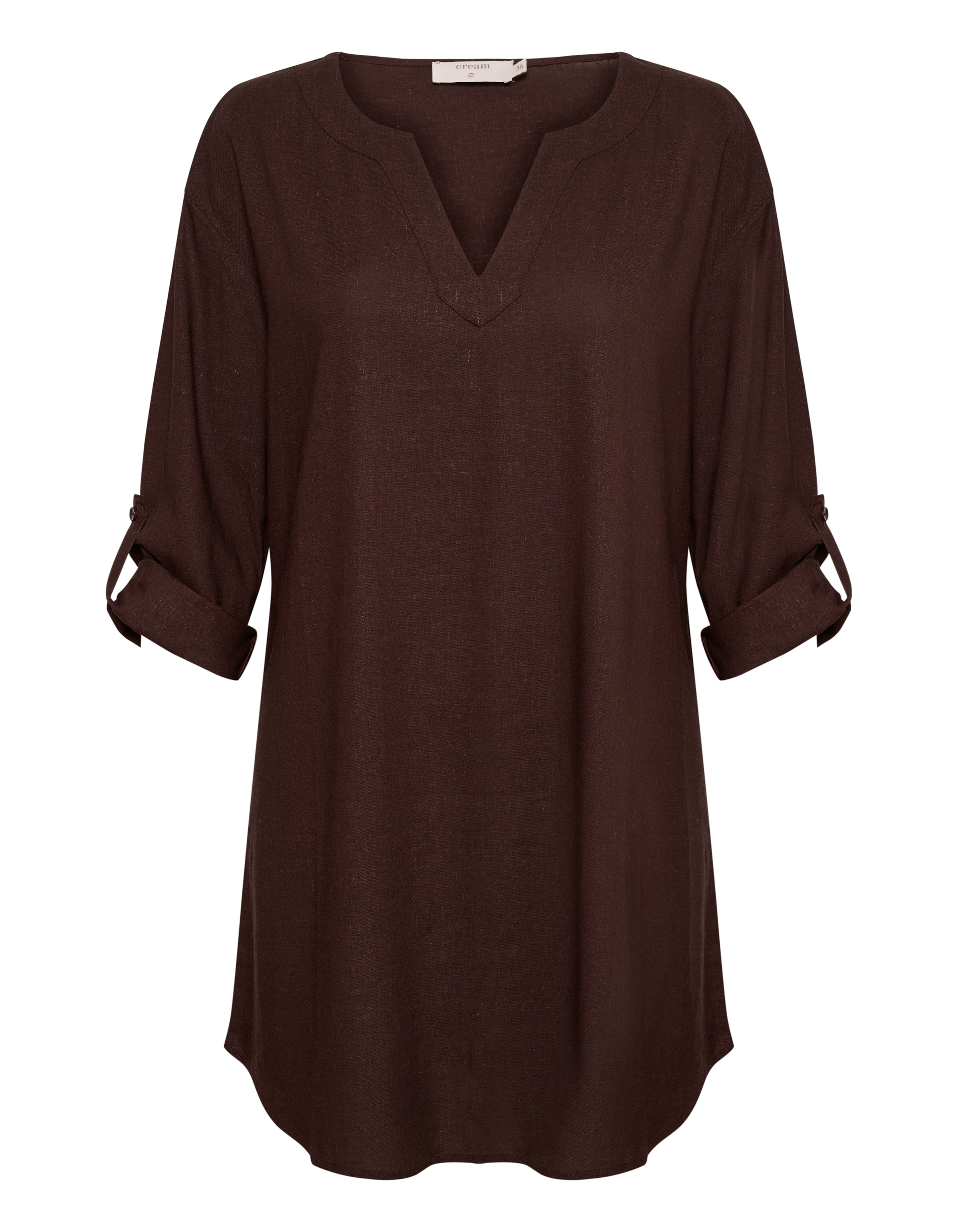 Cream Τουνίκ 'Venta' σε καφέ: μπροστά