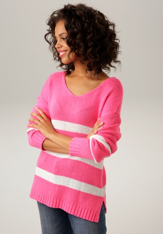 Aniston CASUAL Pullover in Pink: predná strana