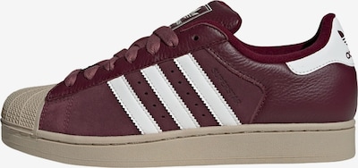 ADIDAS ORIGINALS Sneaker 'Superstar II' in 35,5 in beige / weinrot / weiß, Produktansicht