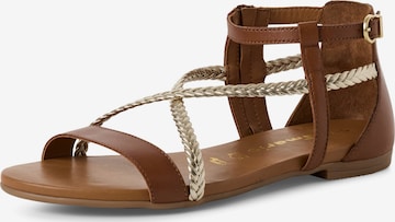 Sandales Tamaris en marron : devant