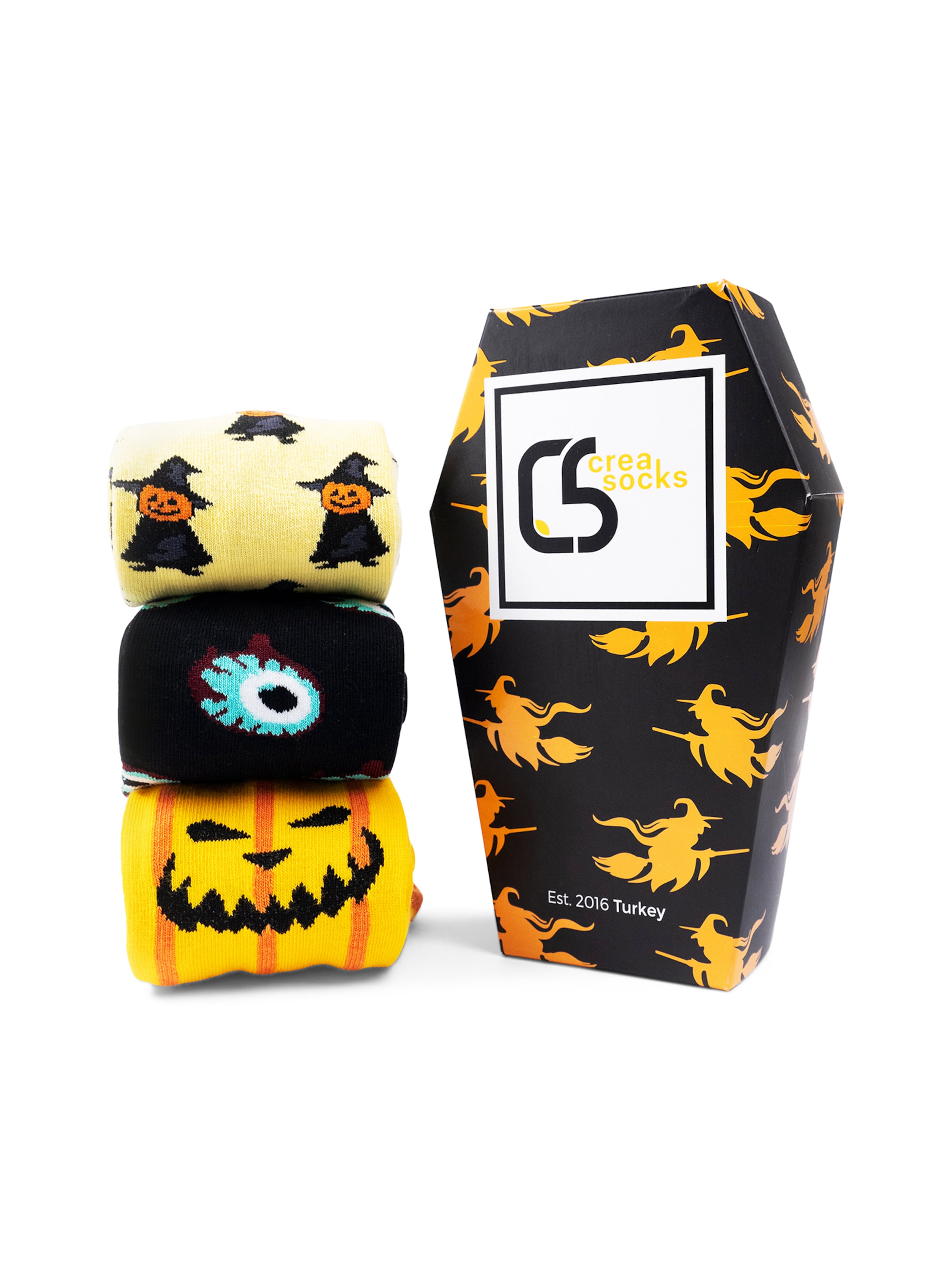 Chaussettes 'Halloween' Crea Socks en mélange de couleurs : devant