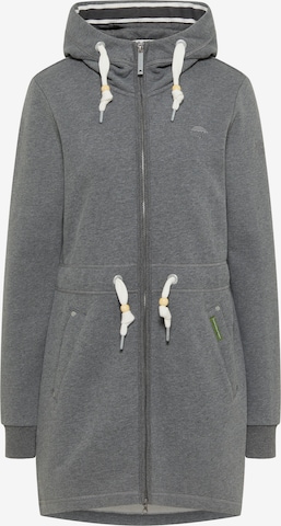 Schmuddelwedda - Sudadera con cremallera en gris: frente